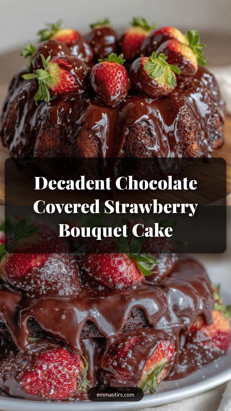 chocolate covered strawberry bouquet cake recipe