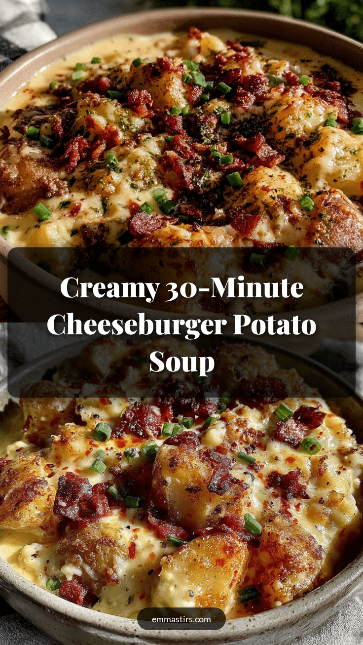 creamy cheeseburger soup recipe