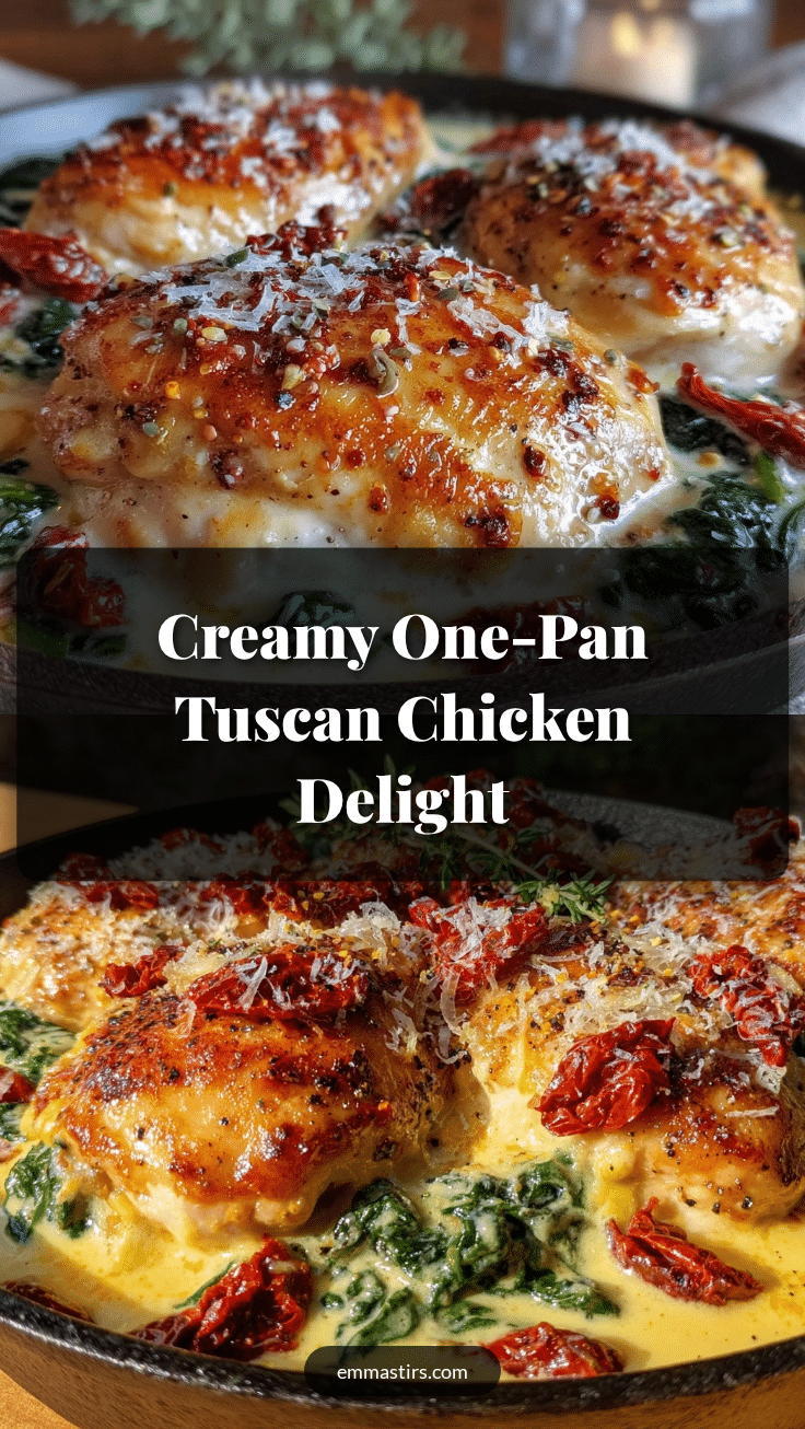creamy one-pan tuscan chicken recipe