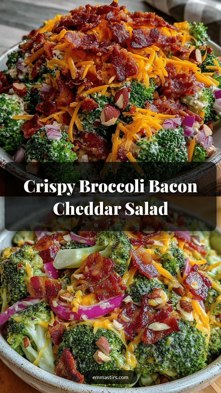 crispy broccoli bacon cheddar salad recipe