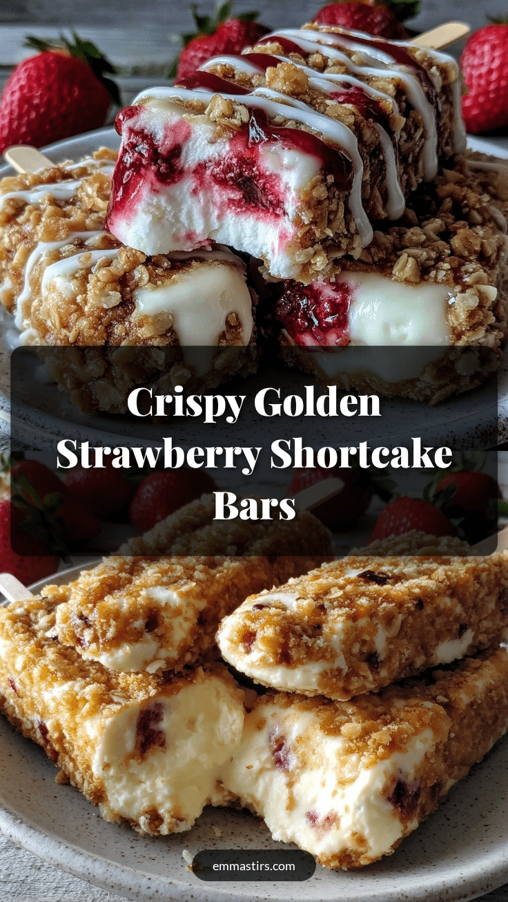 crispy strawberry shortcake ice cream bars recipe