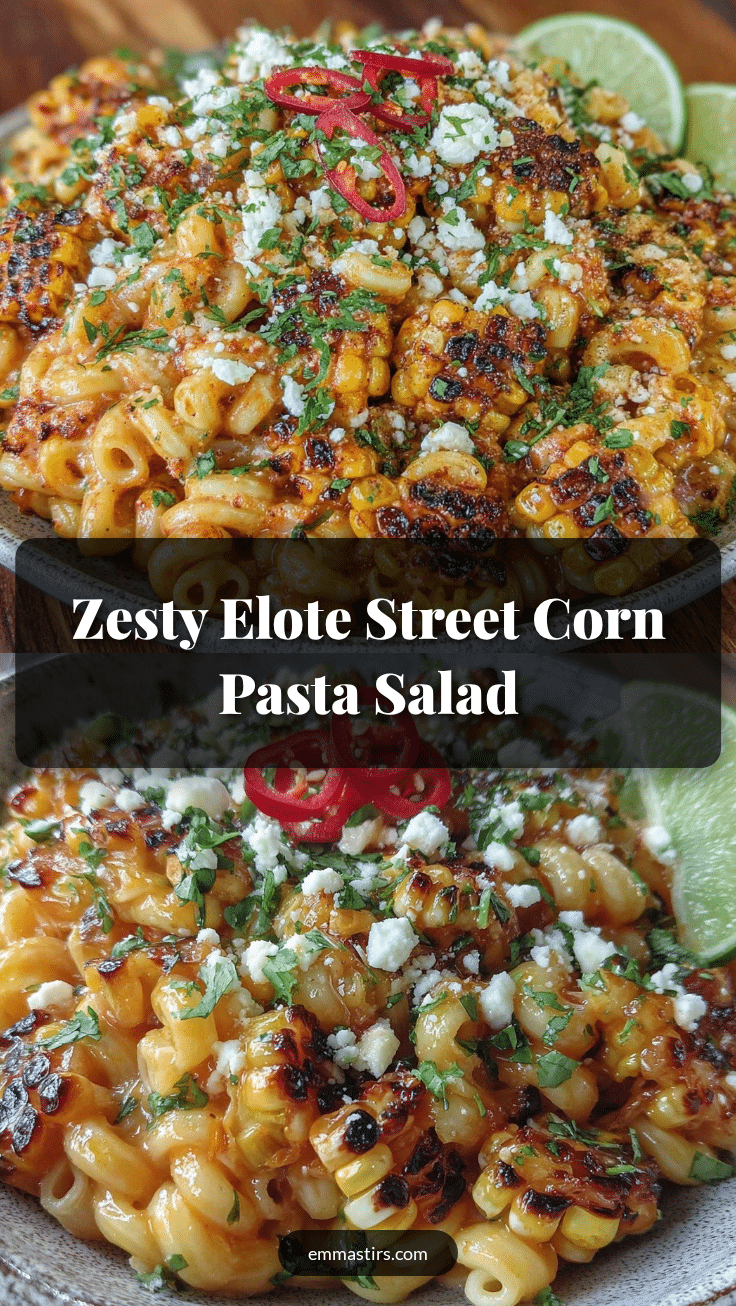 Elote Street Corn Pasta Salad recipe