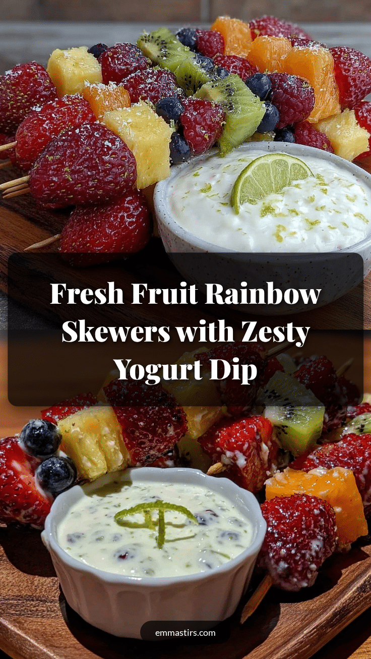 fresh fruit rainbow skewers recipe