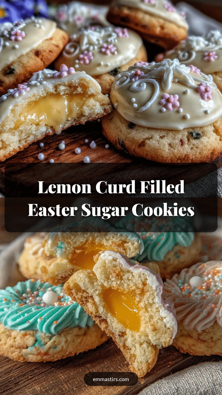 lemon curd filled Easter egg sugar cookies recipe