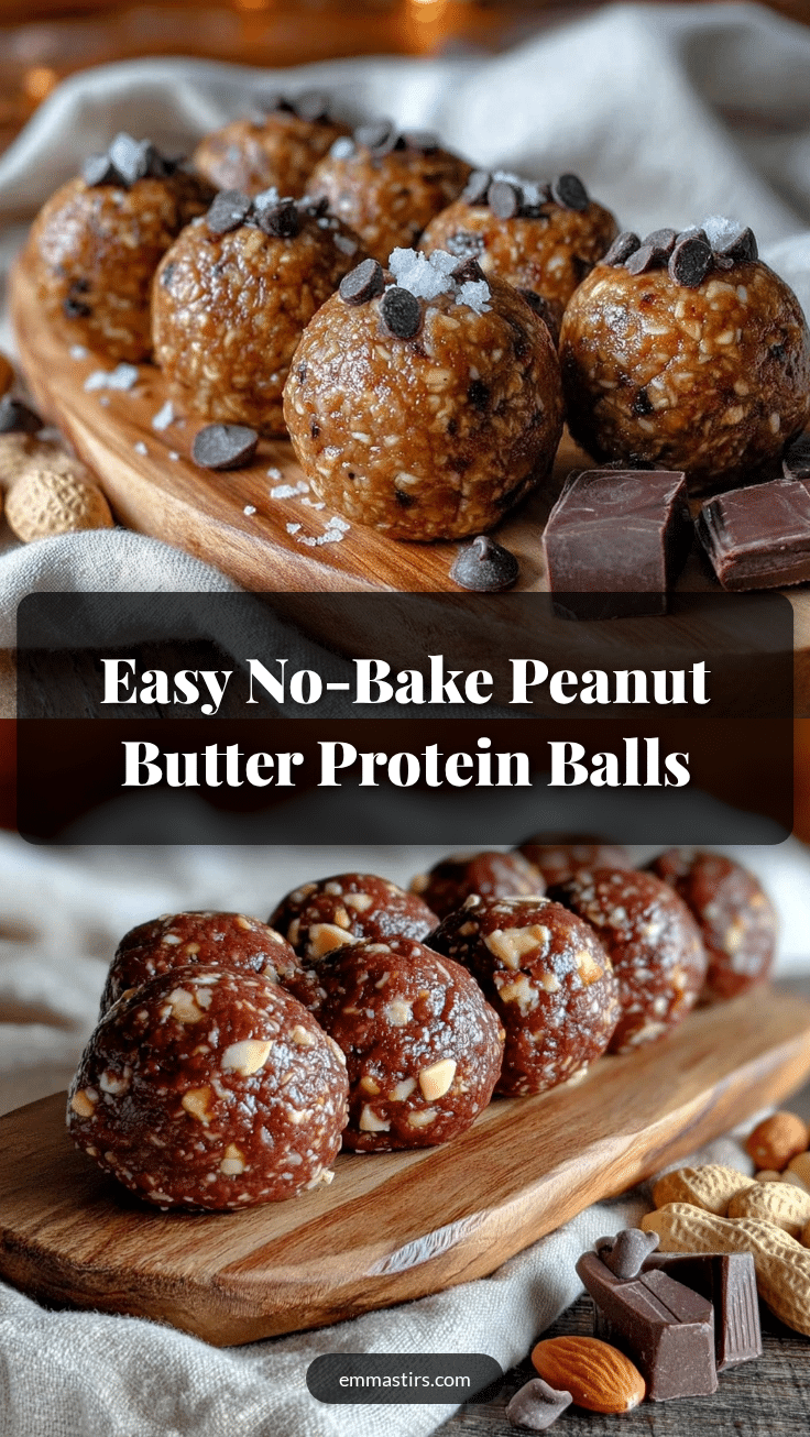 no bake peanut butter chocolate protein energy balls recipe