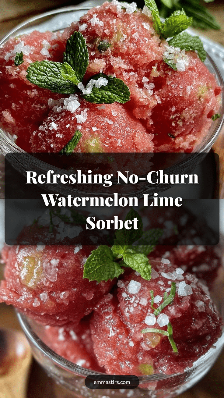 no-churn watermelon lime sorbet recipe