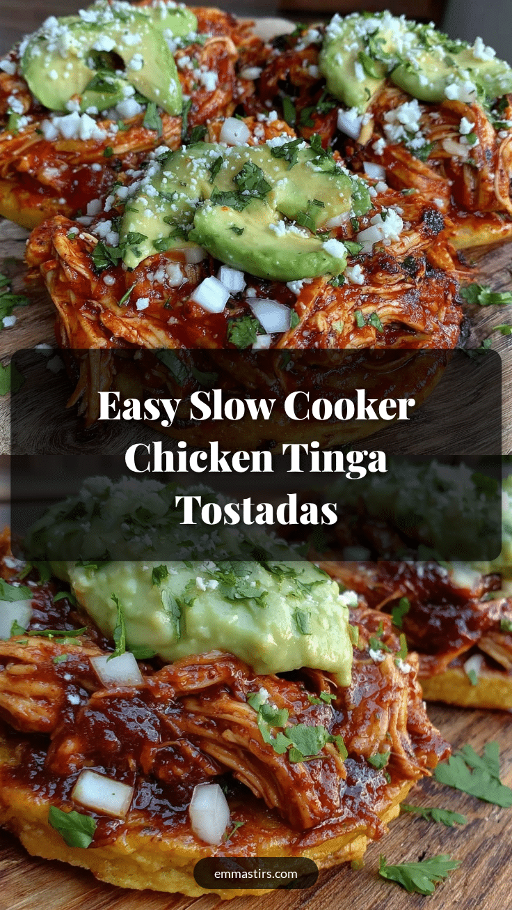 slow cooker chicken tinga tostadas recipe