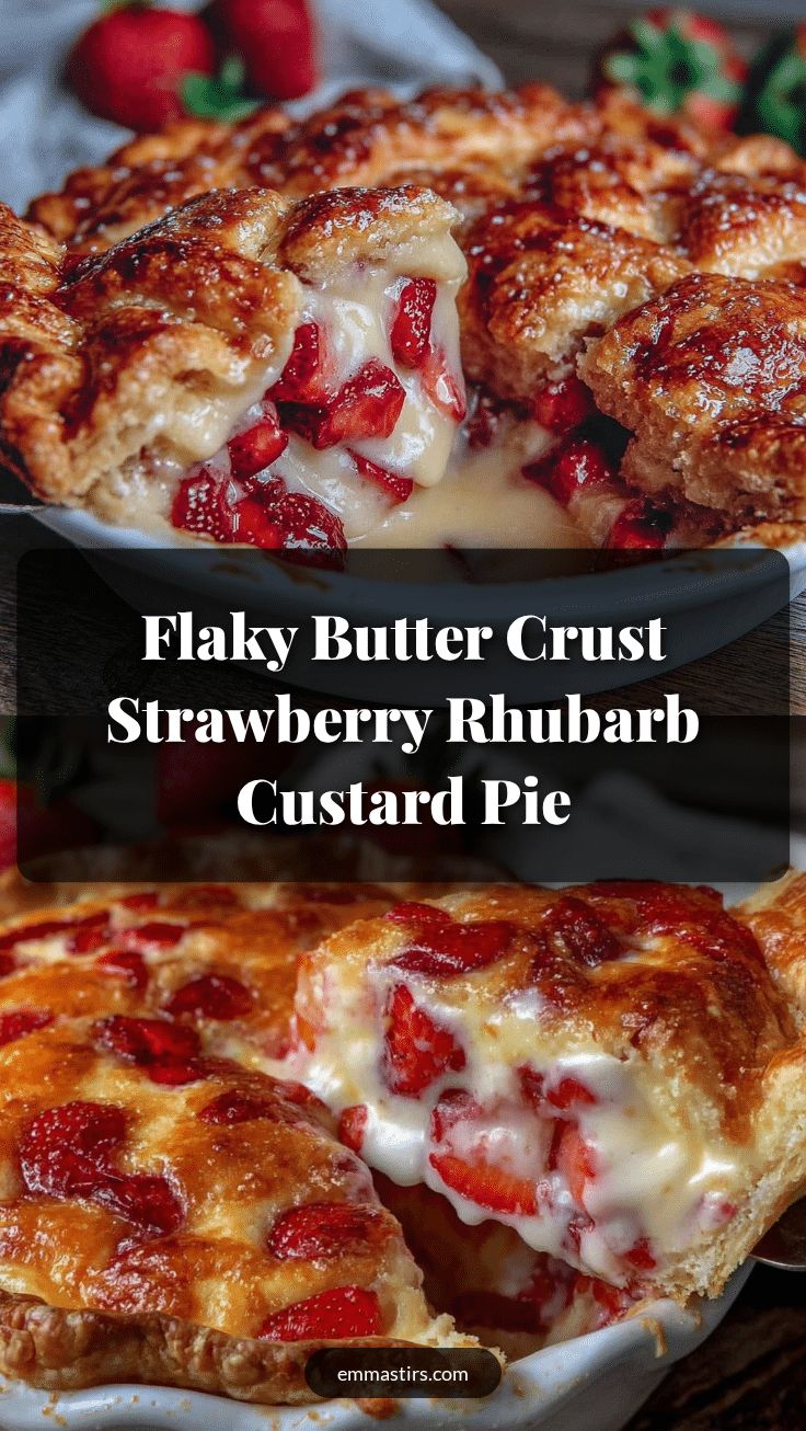 strawberry rhubarb custard pie recipe