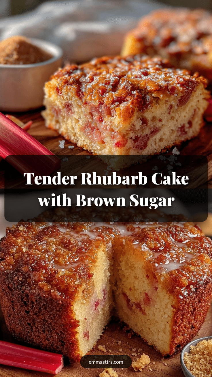 tender rhubarb cake recipe
