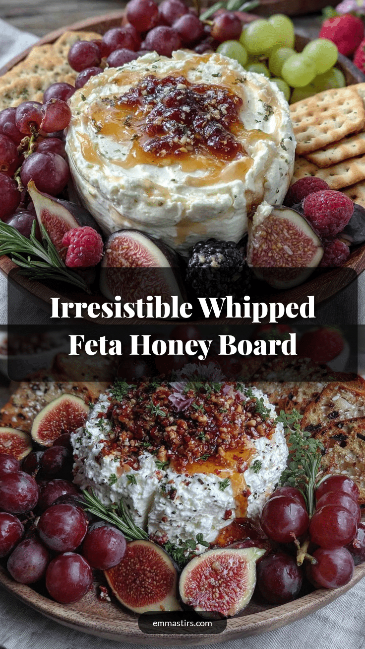 whipped feta honey grazing board recipe