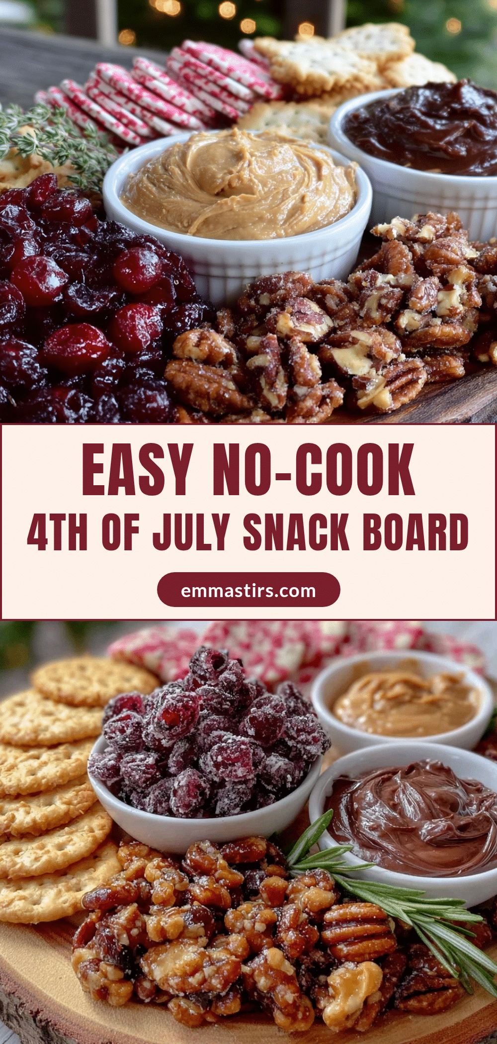 4th of July apartment party snack board recipe