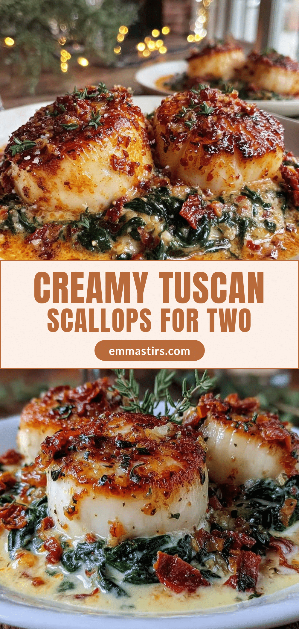 creamy tuscan scallops recipe