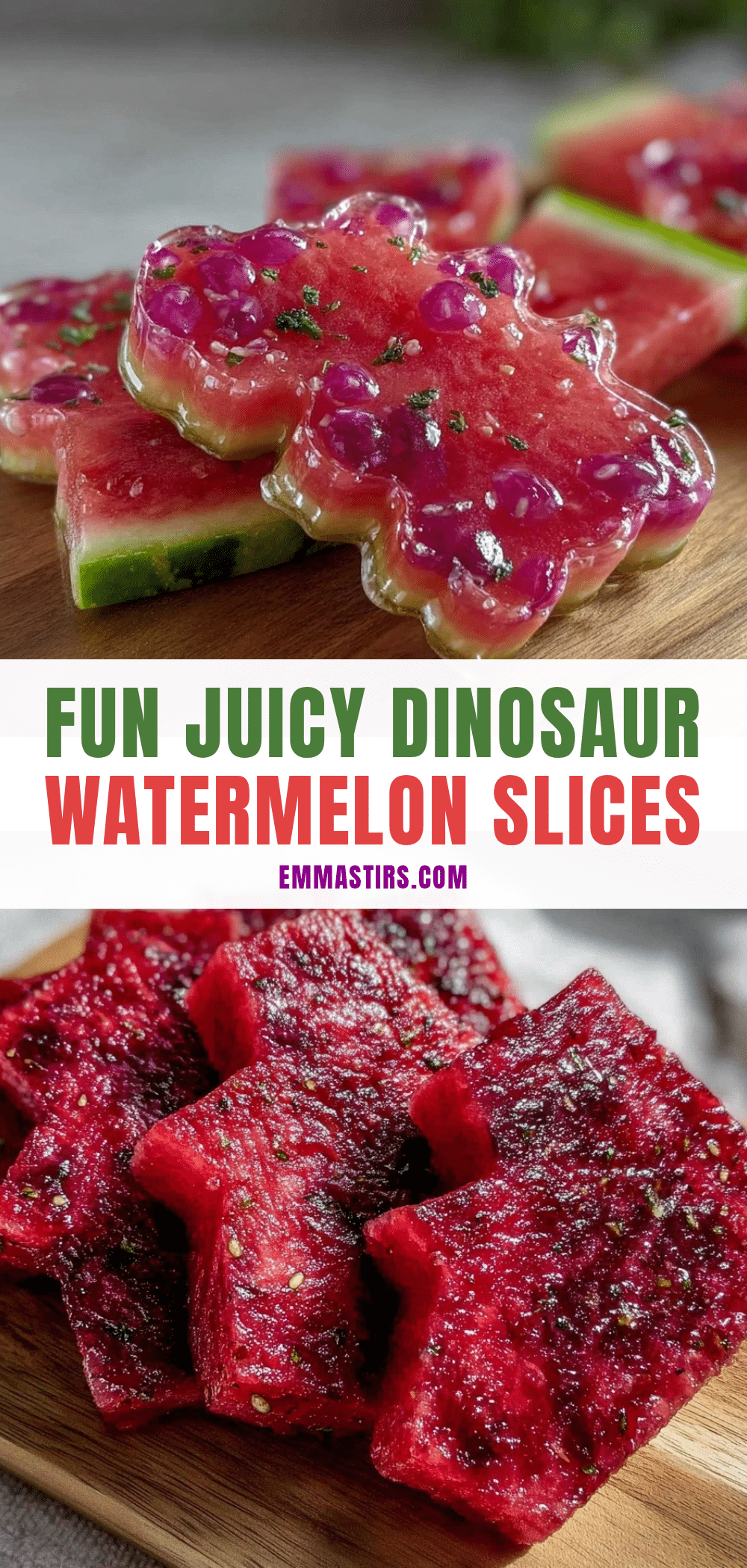 dinosaur-shaped watermelon slices recipe