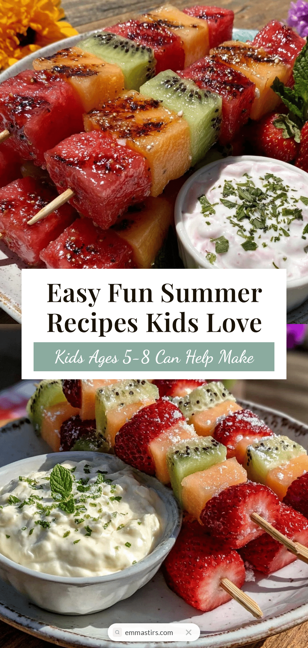 easy mini rainbow fruit skewers recipe
