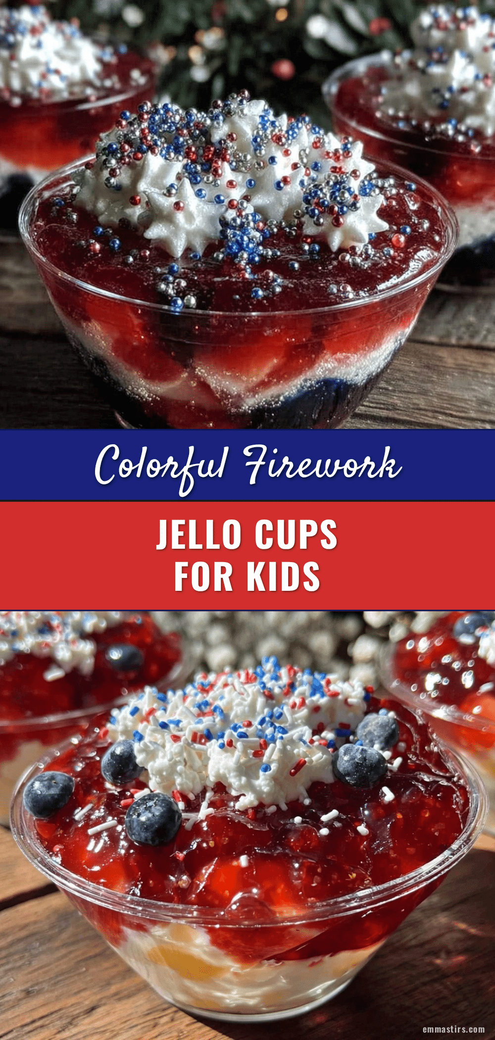 firework jello cups recipe