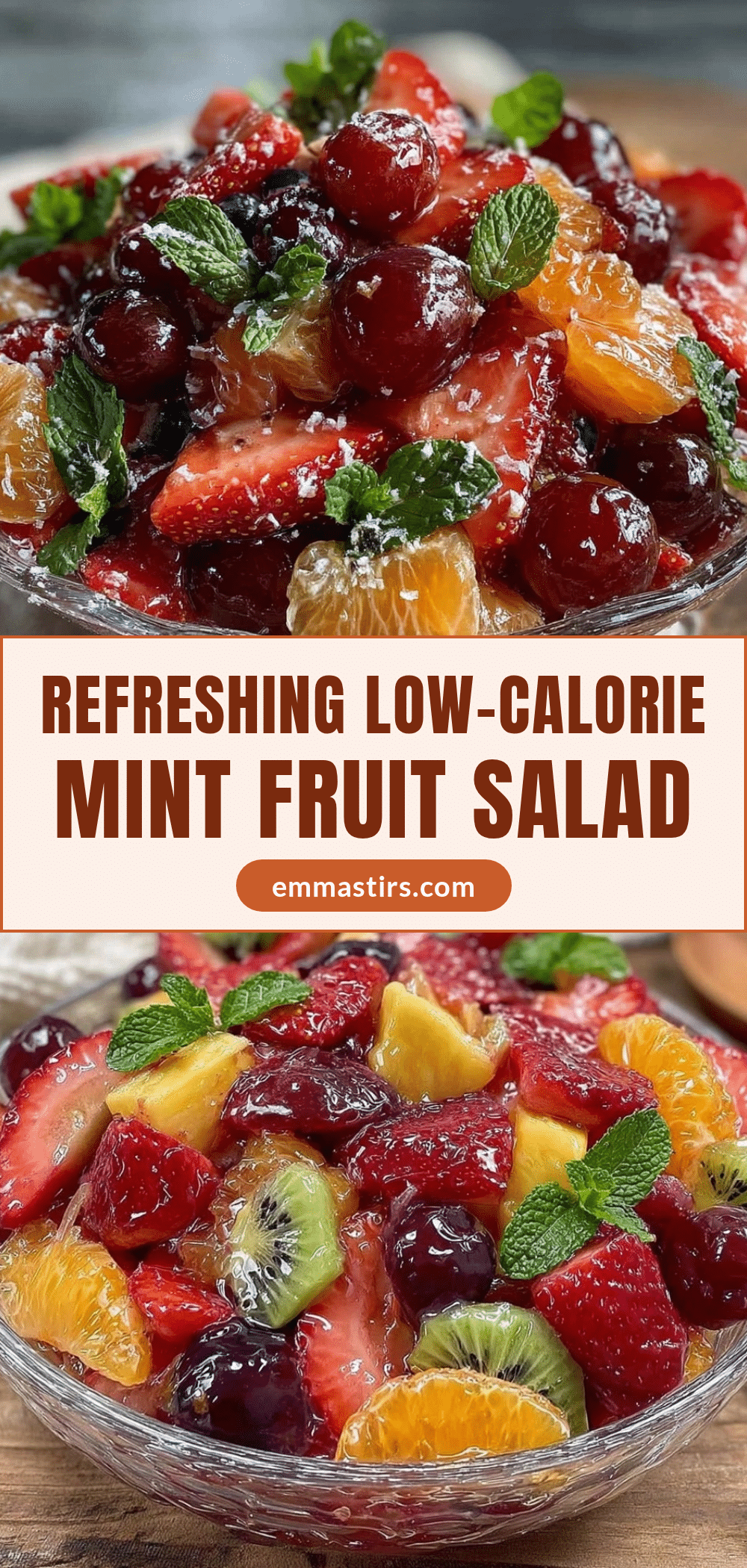 fresh low-calorie fruit salad with mint recipe
