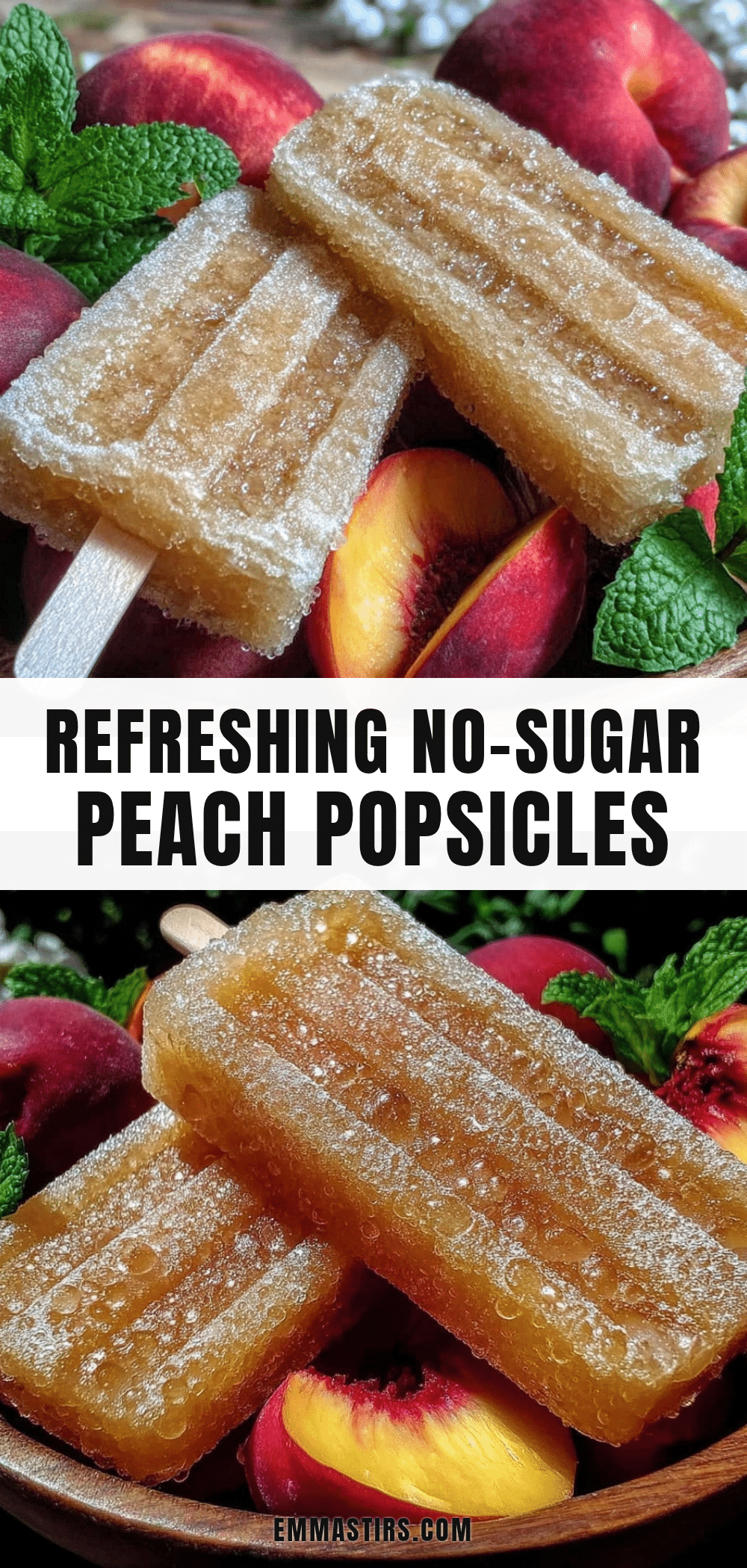 fresh no-sugar peach popsicles recipe
