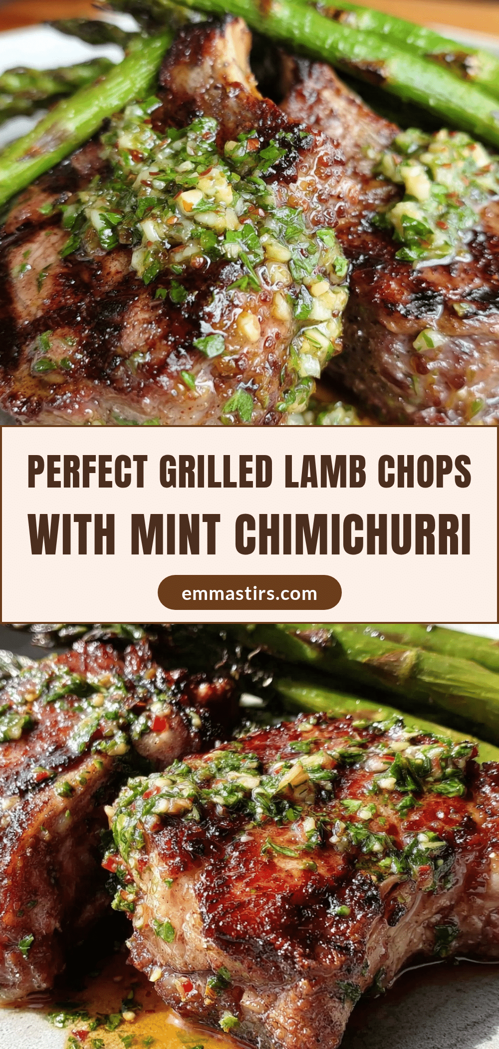 grilled lamb chops with mint chimichurri recipe