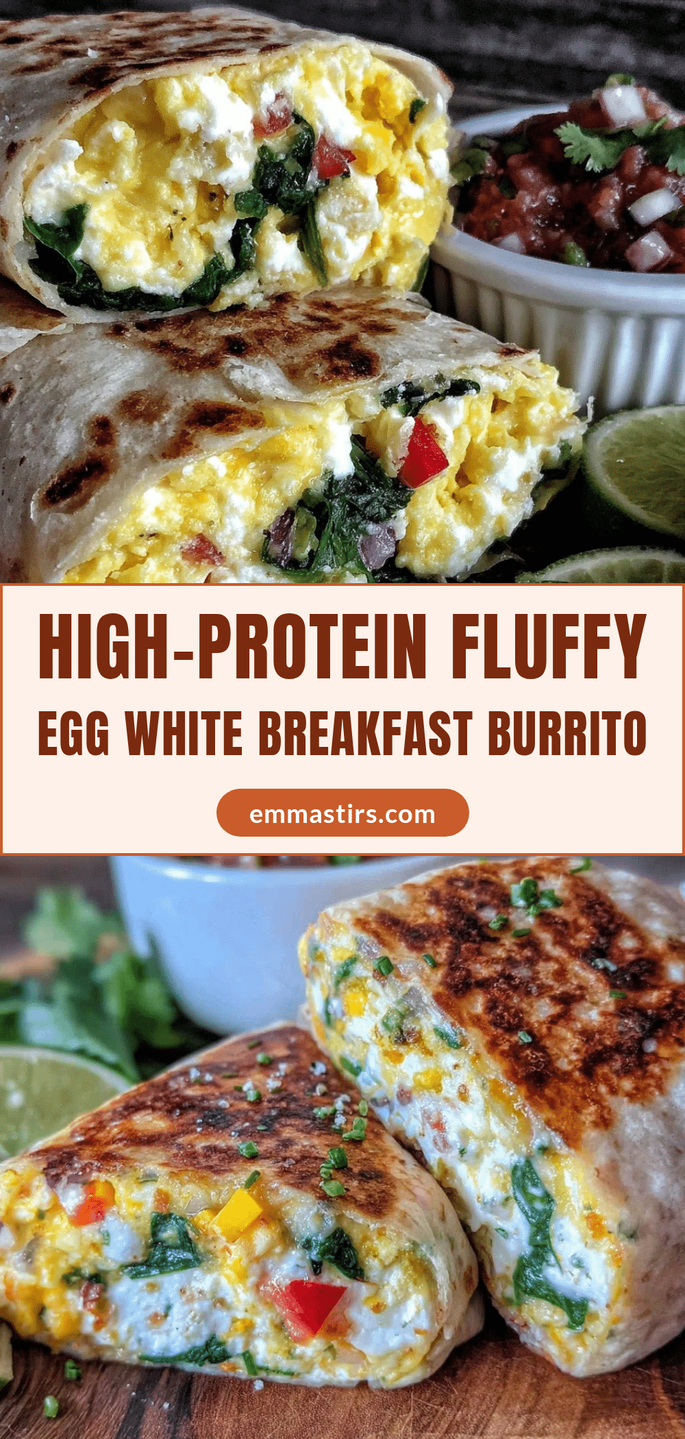 Healthy Egg White Breakfast Burrito recipe