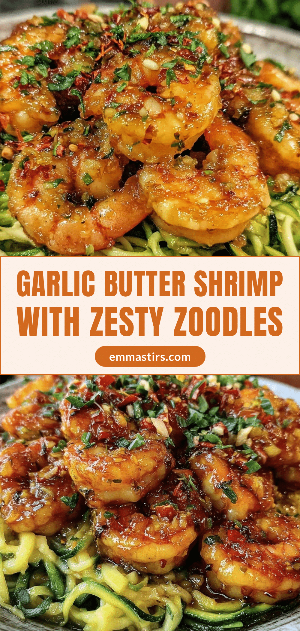 healthy garlic shrimp with zucchini noodles recipe