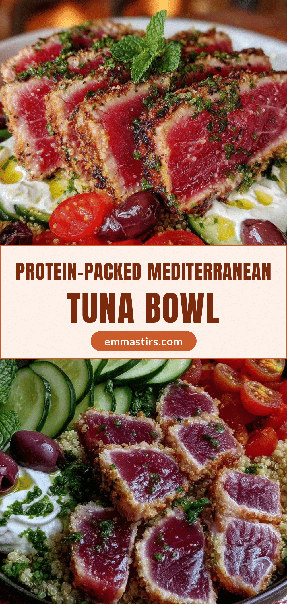 healthy mediterranean tuna bowl recipe