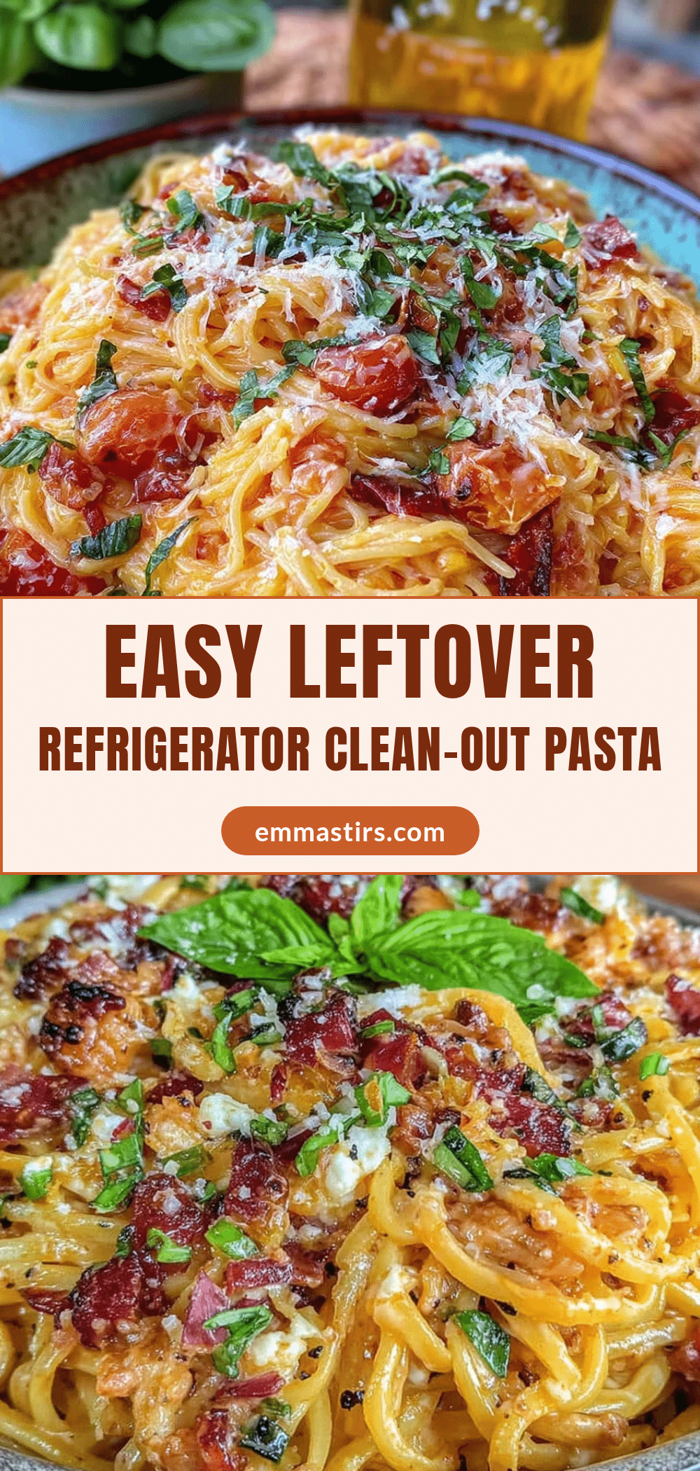 leftover refrigerator clean-out pasta recipe