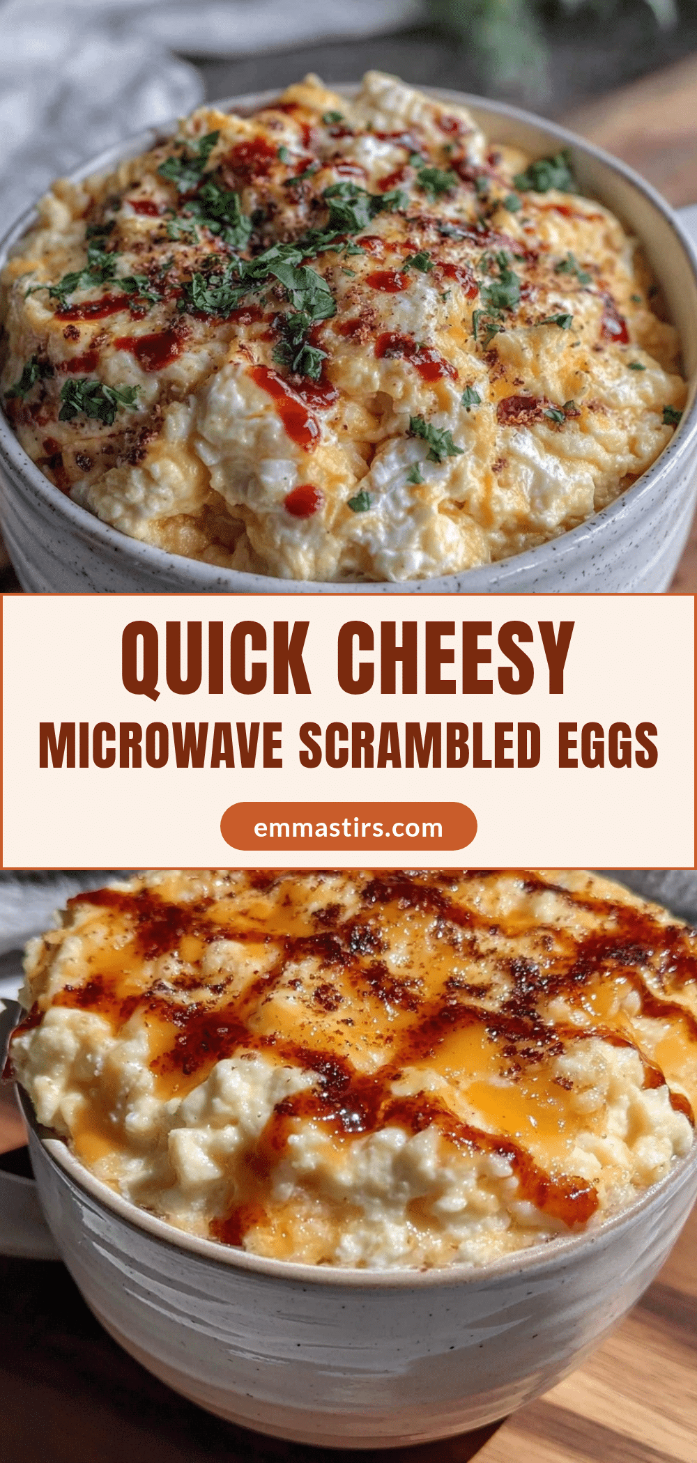 quick cheesy microwave scrambled eggs in a mug recipe