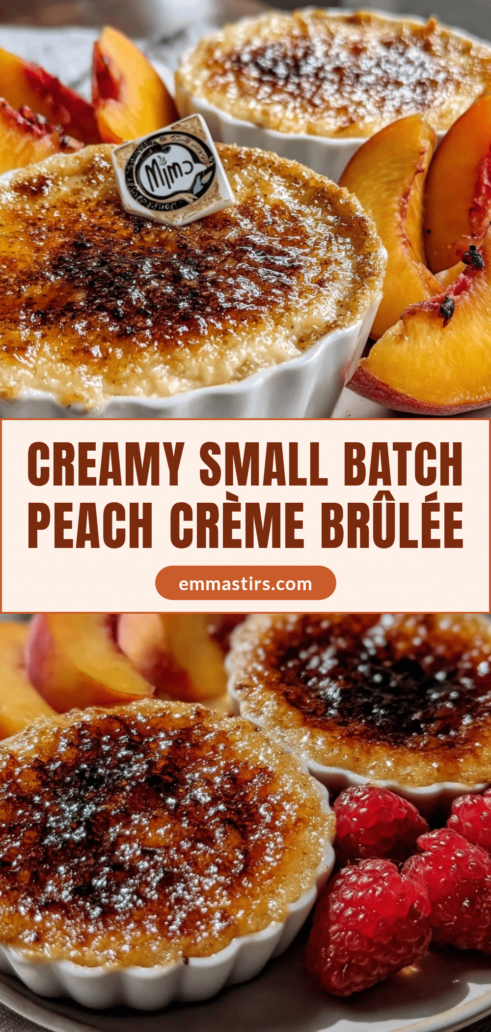 small batch peach crème brûlée recipe