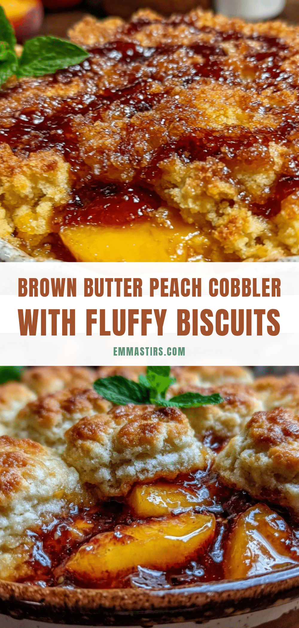 brown butter peach cobbler recipe