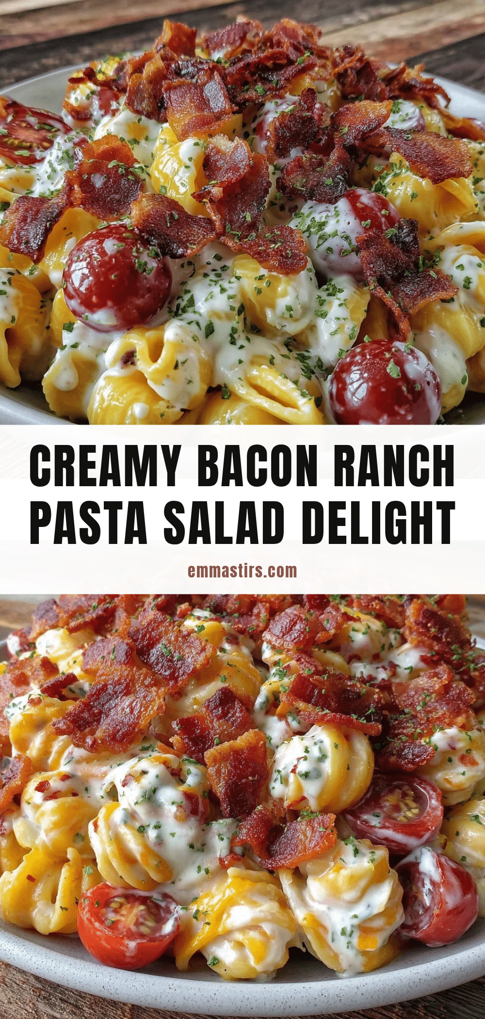 creamy bacon ranch pasta salad recipe