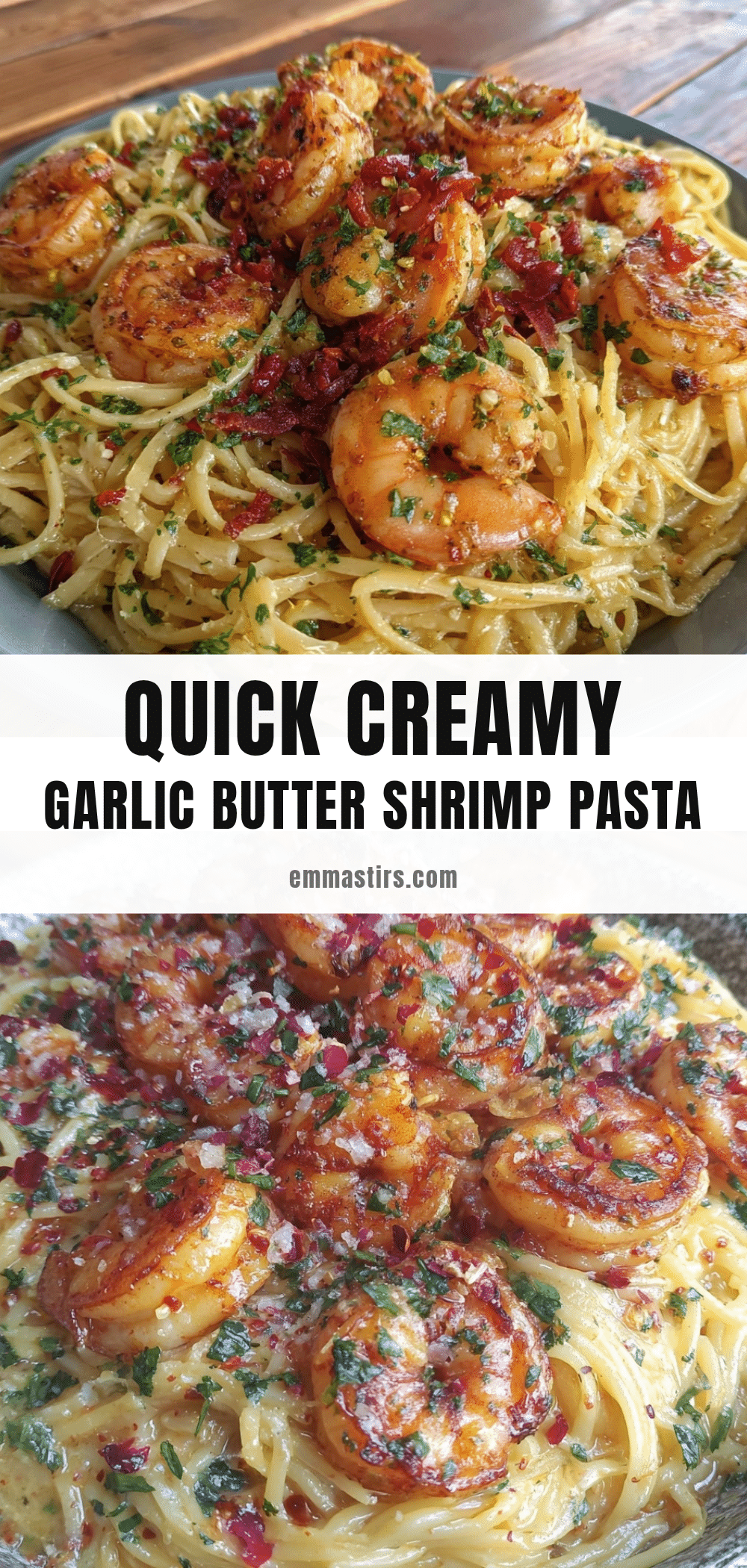 creamy garlic butter shrimp pasta recipe