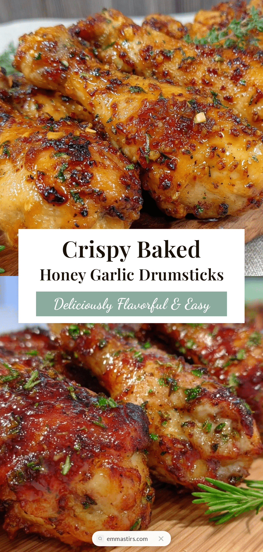 crispy baked honey garlic chicken drumsticks recipe