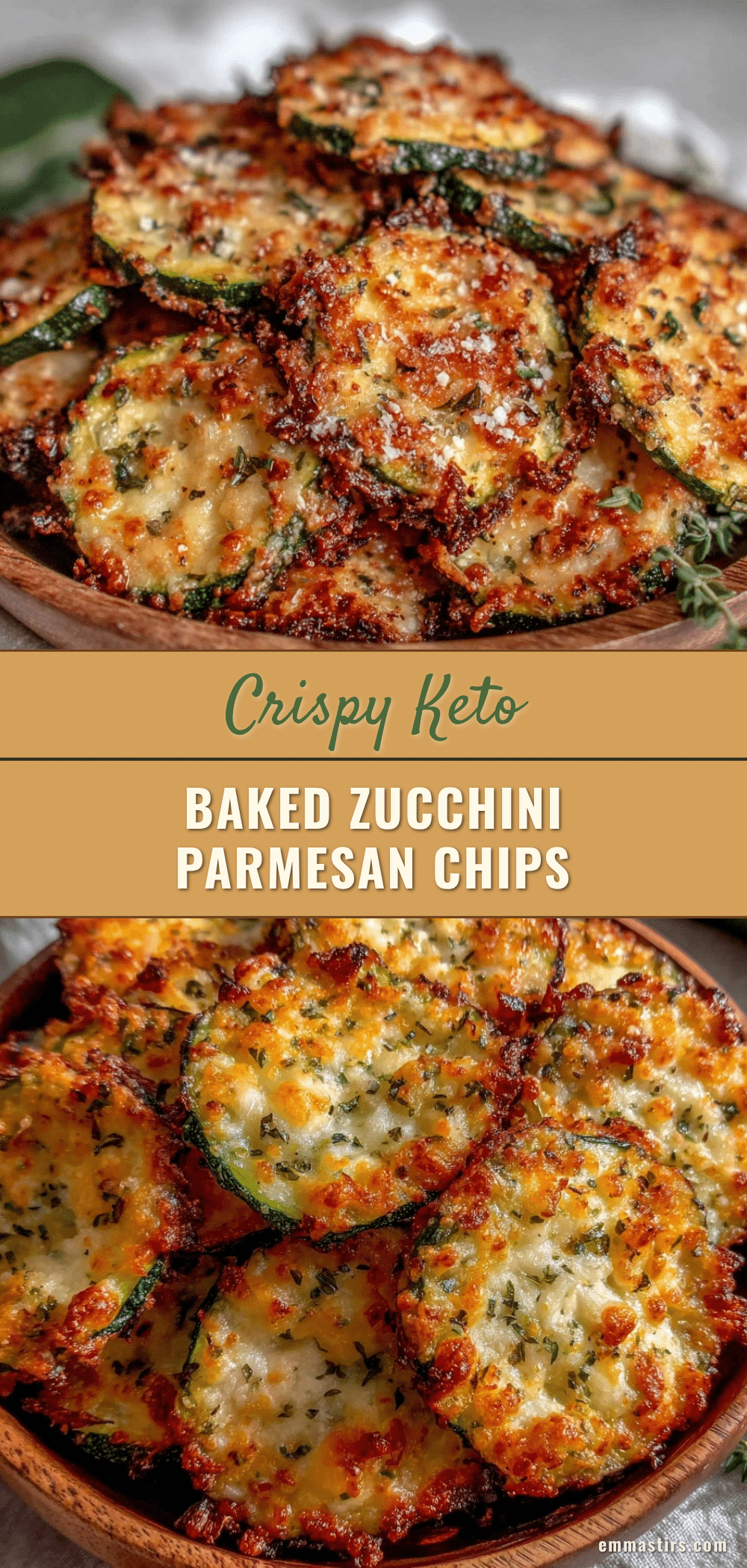crispy baked zucchini parmesan chips recipe