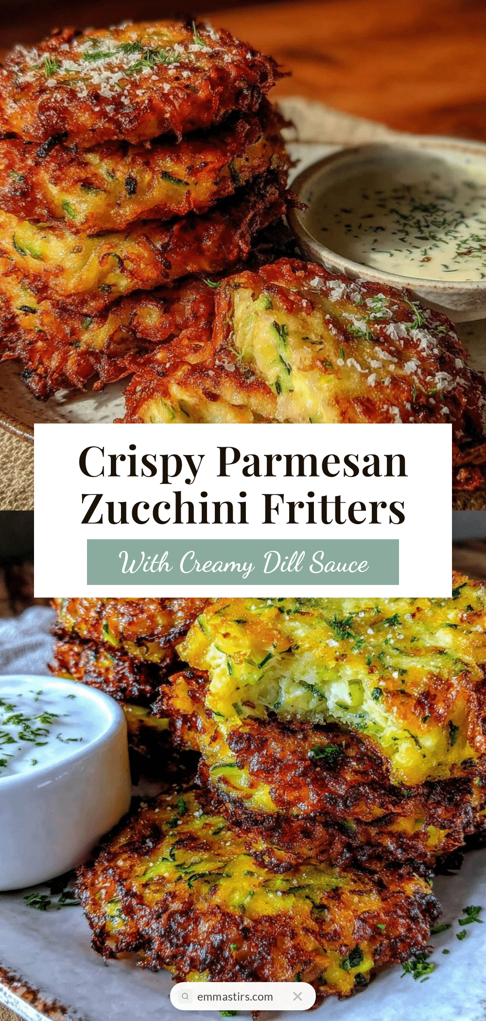 crispy parmesan zucchini fritters recipe