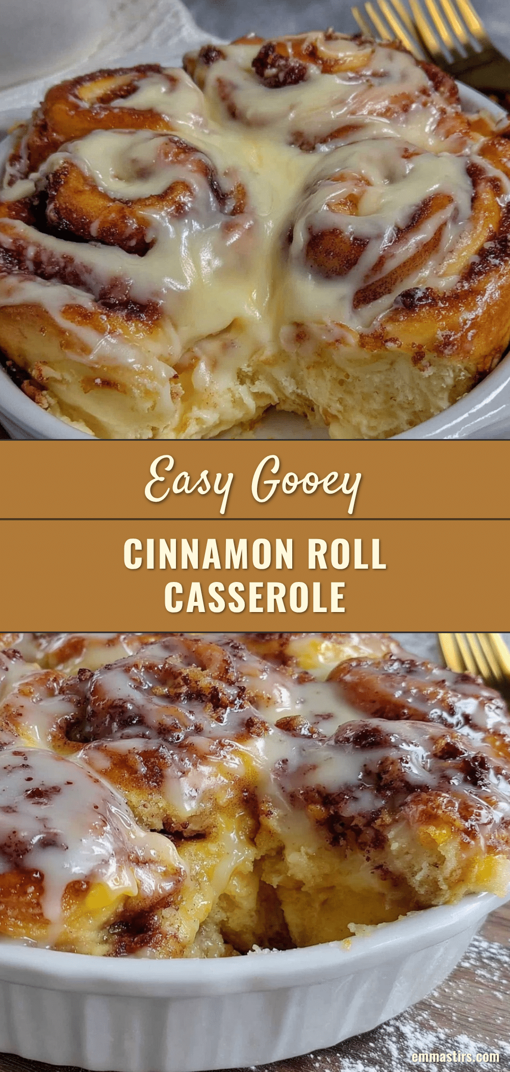 Easy Gooey Cinnamon Roll Casserole recipe