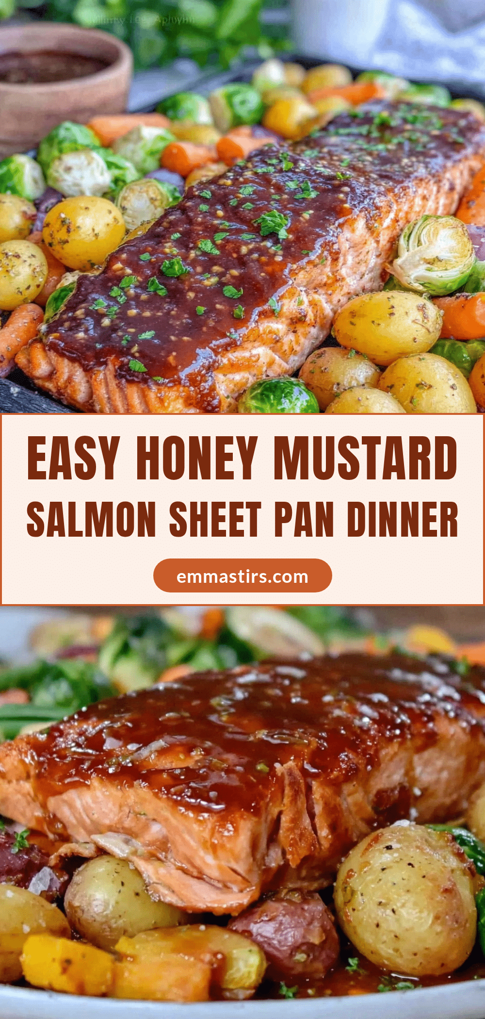 easy sheet pan honey mustard salmon recipe