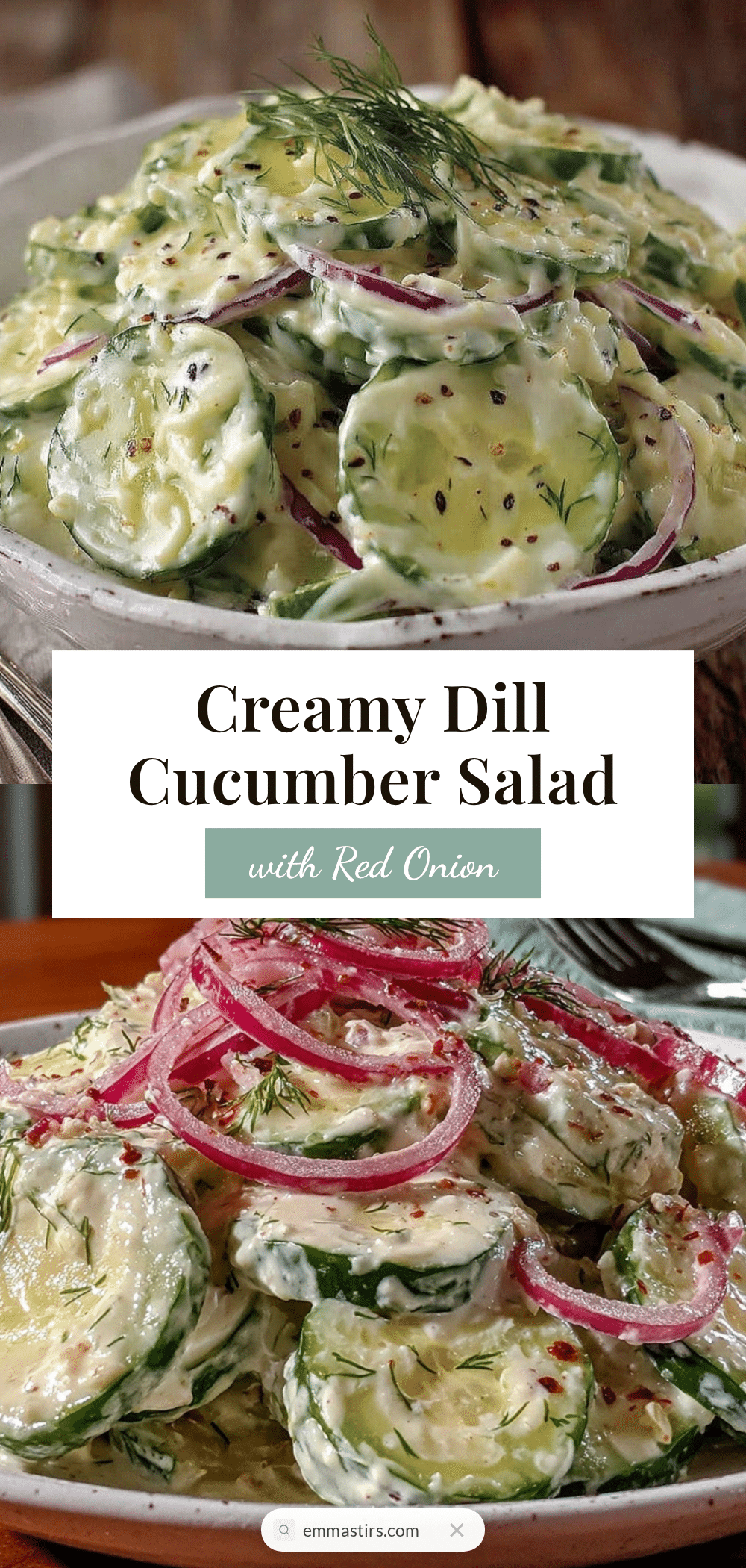 fresh creamy cucumber dill salad recipe