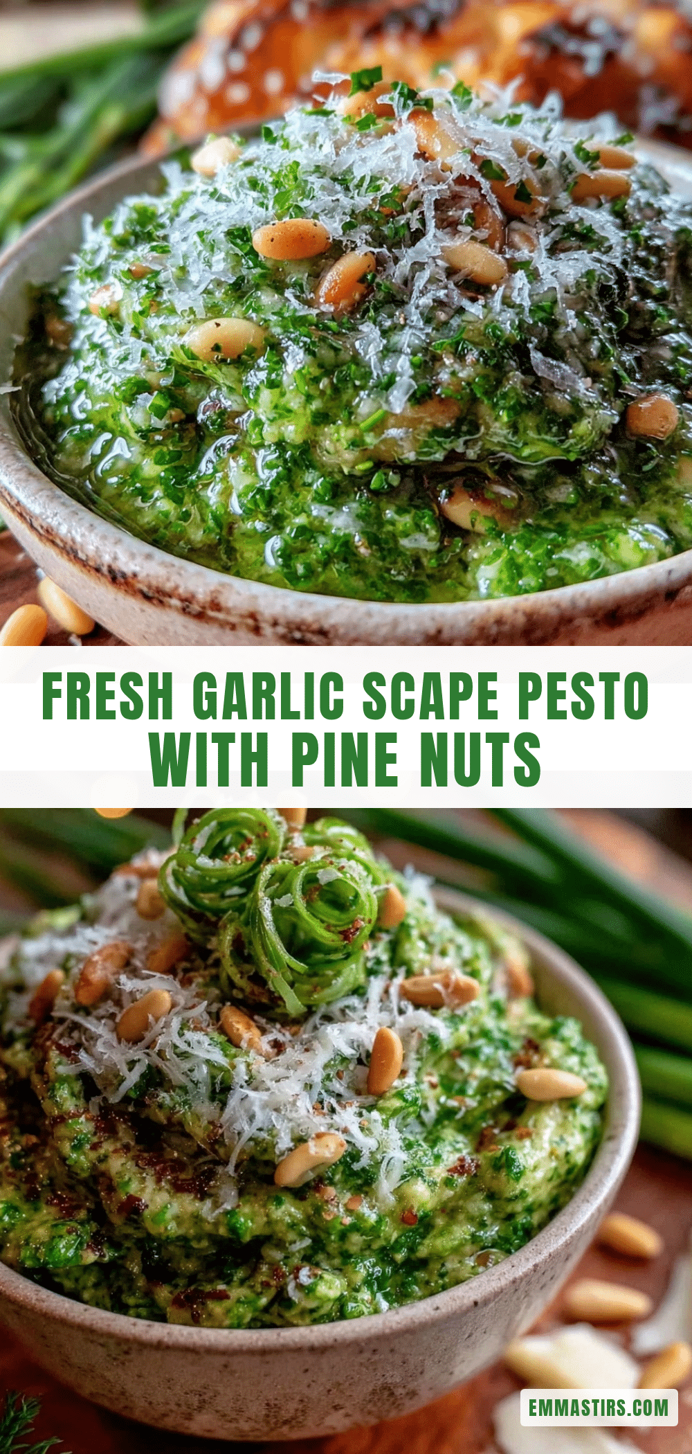 fresh garlic scape pesto recipe