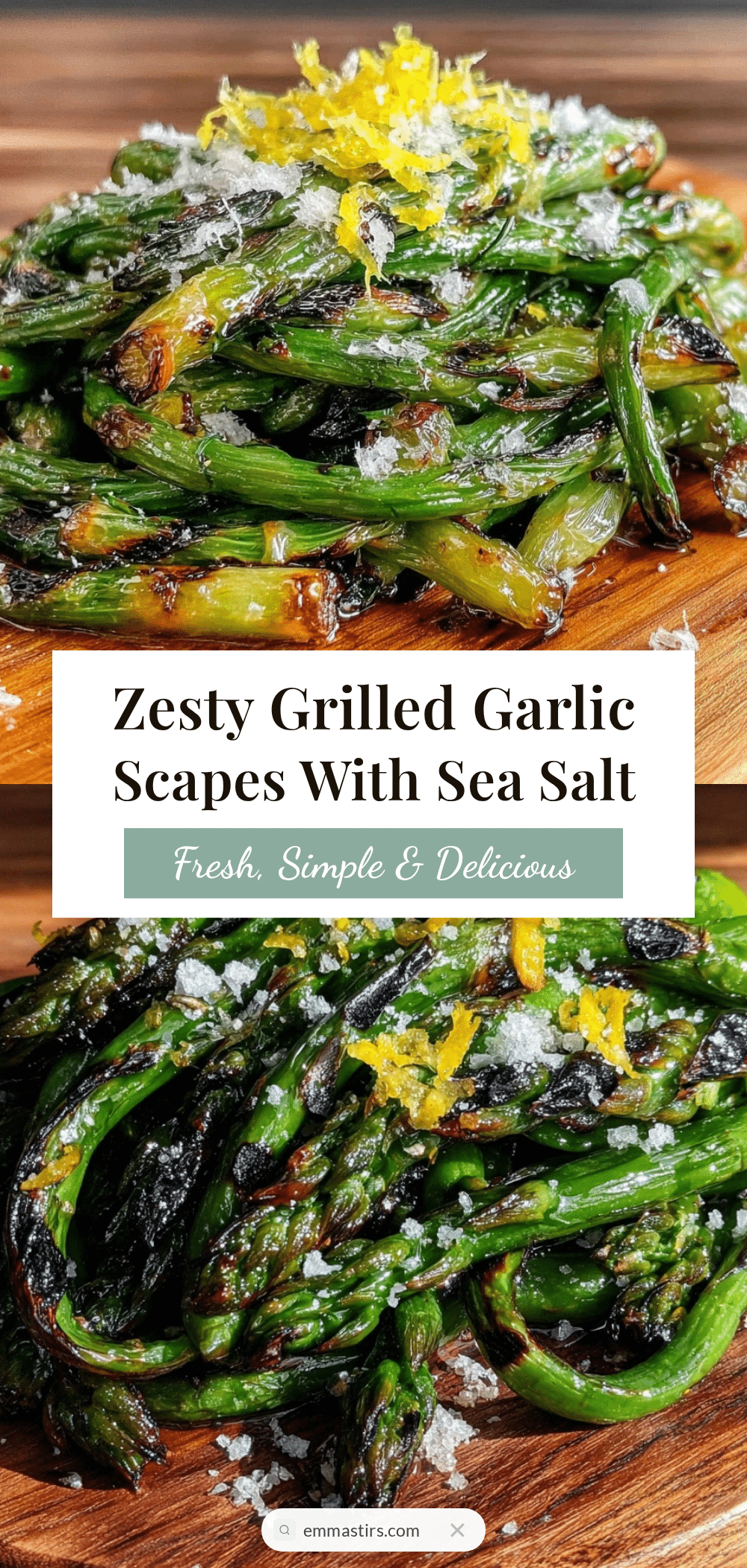 fresh grilled garlic scapes recipe