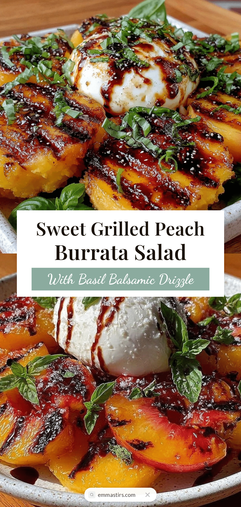 fresh grilled peach and burrata salad recipe