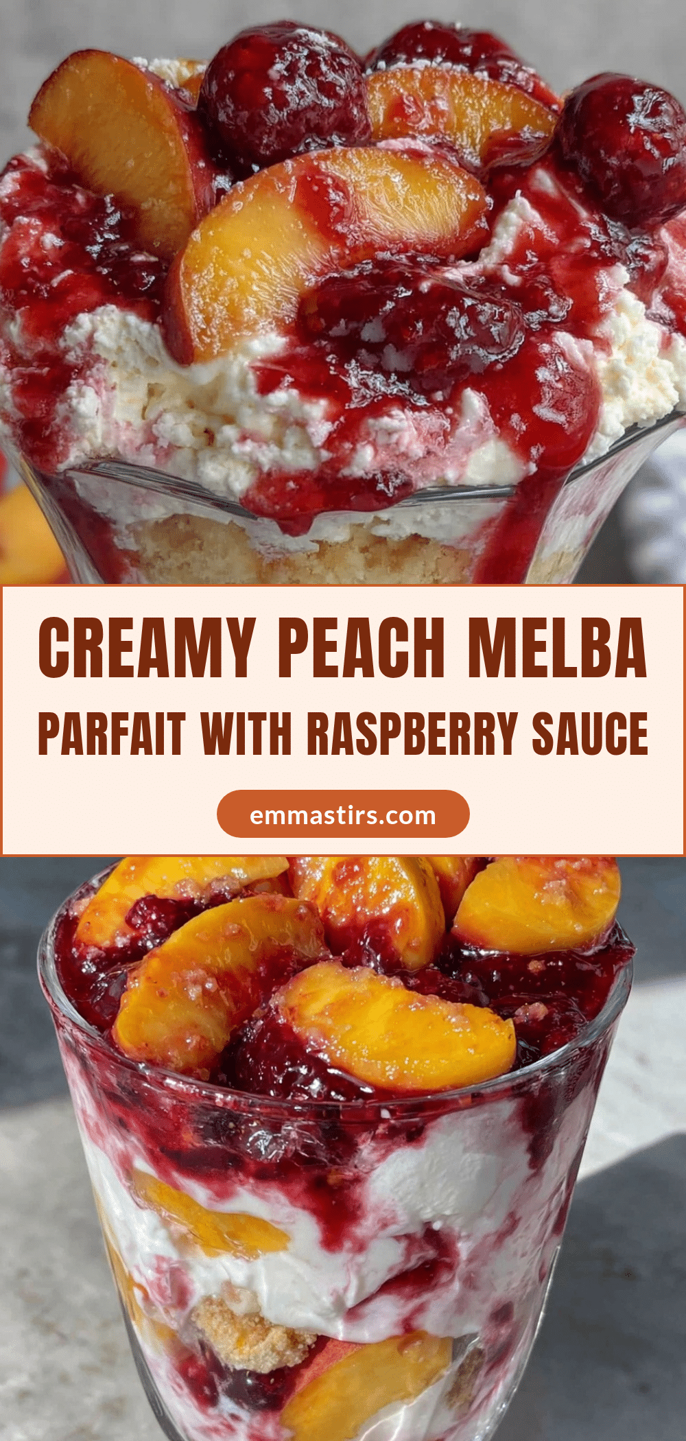 Fresh Peach Melba Parfait recipe