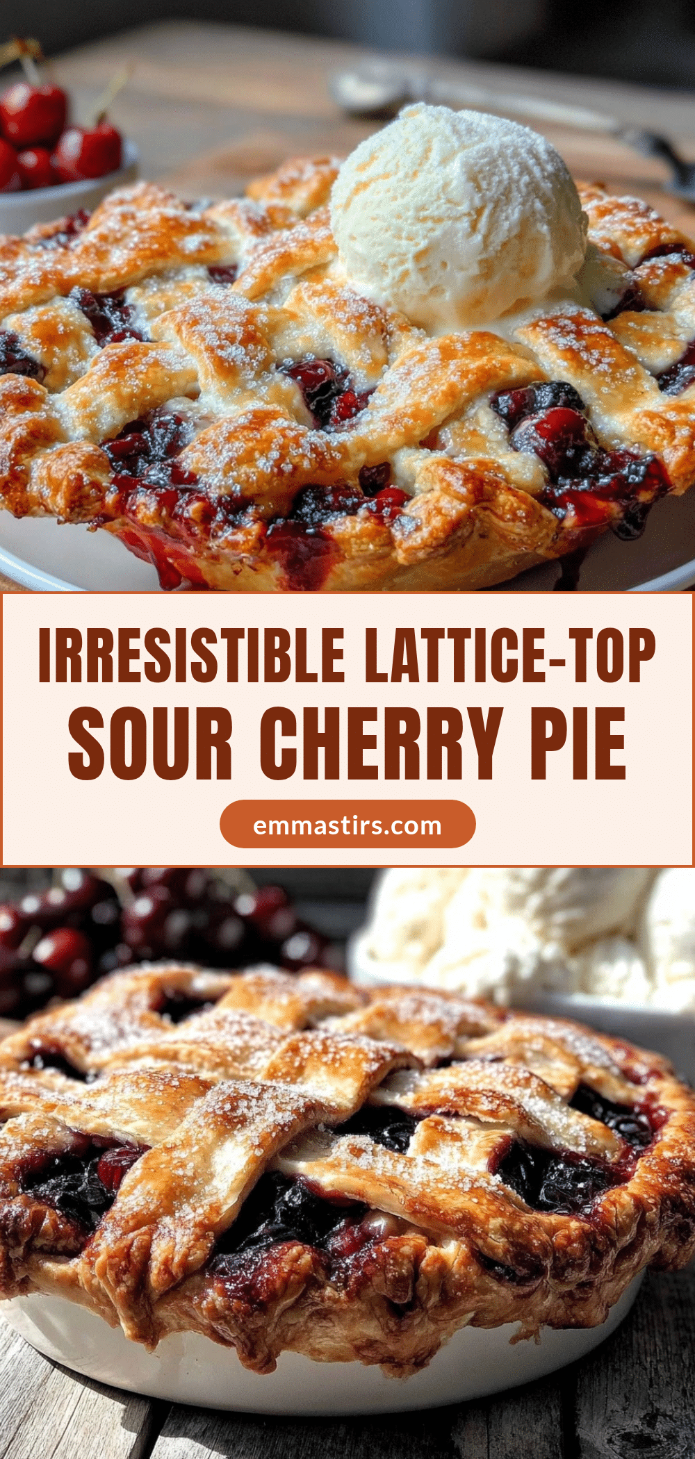 lattice-top sour cherry pie recipe