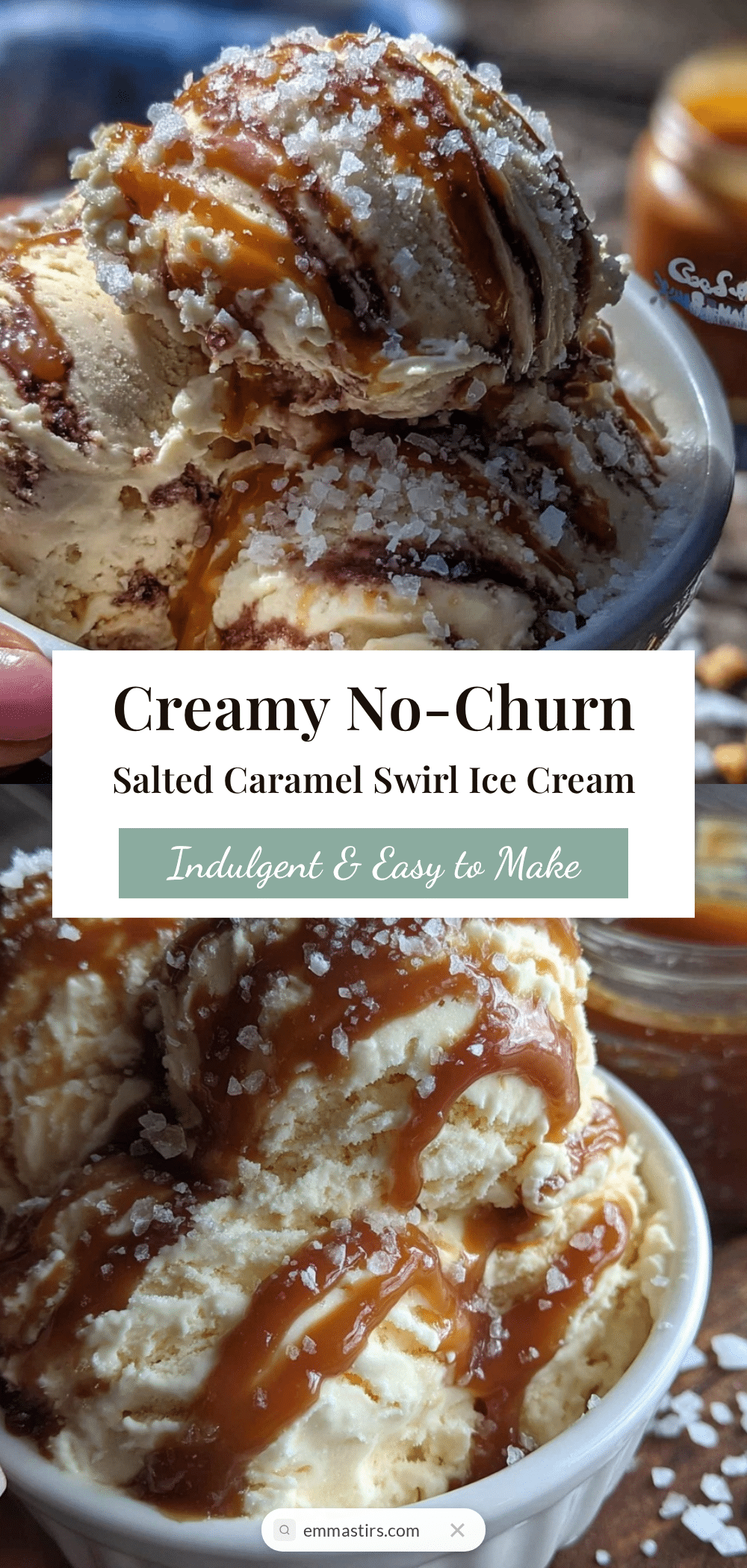 no-churn salted caramel swirl ice cream recipe