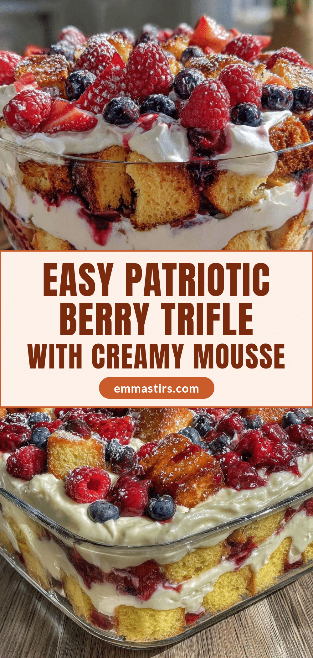 Patriotic Berry Trifle recipe