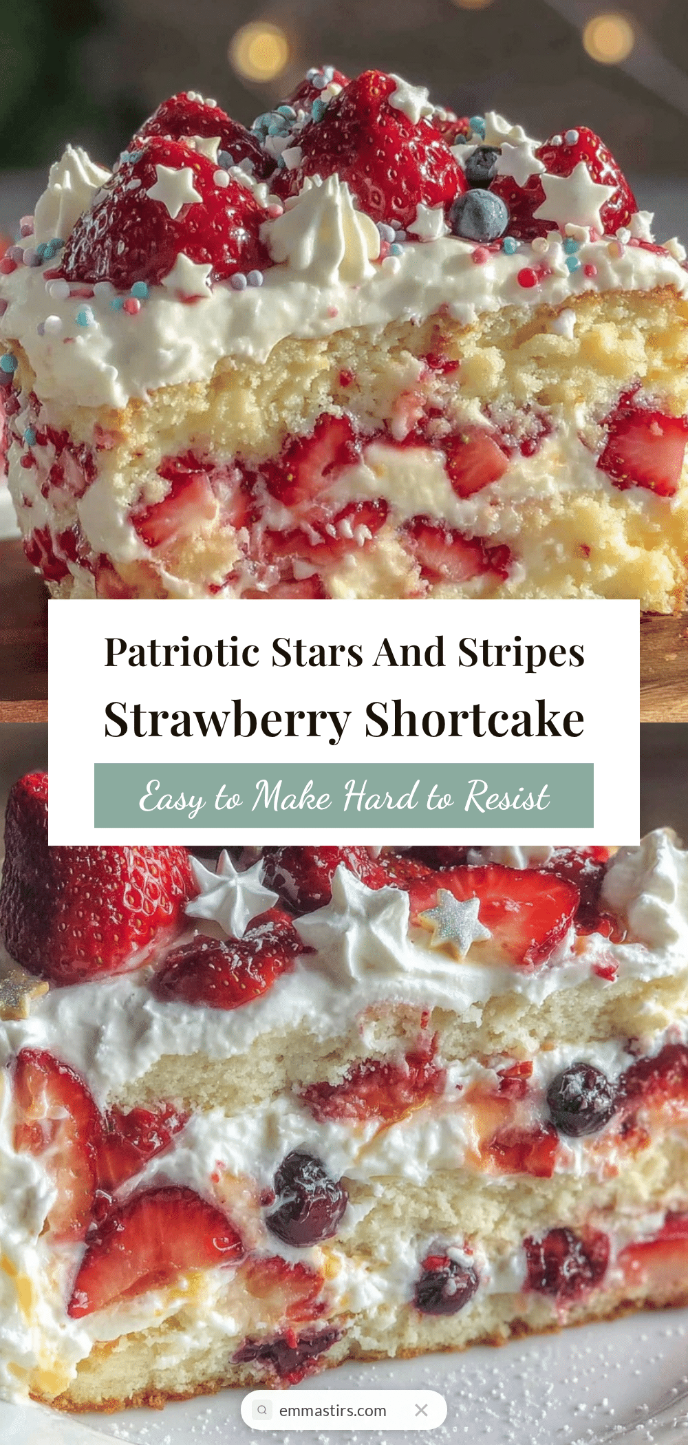 stars and stripes strawberry shortcake layer cake recipe
