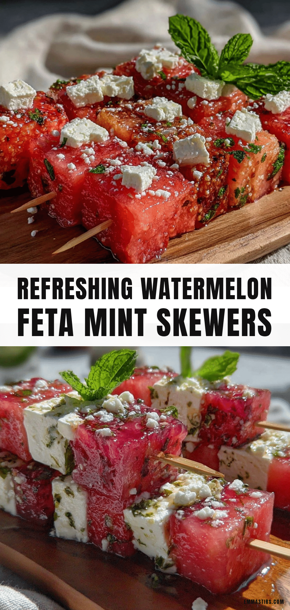 watermelon feta mint skewers recipe