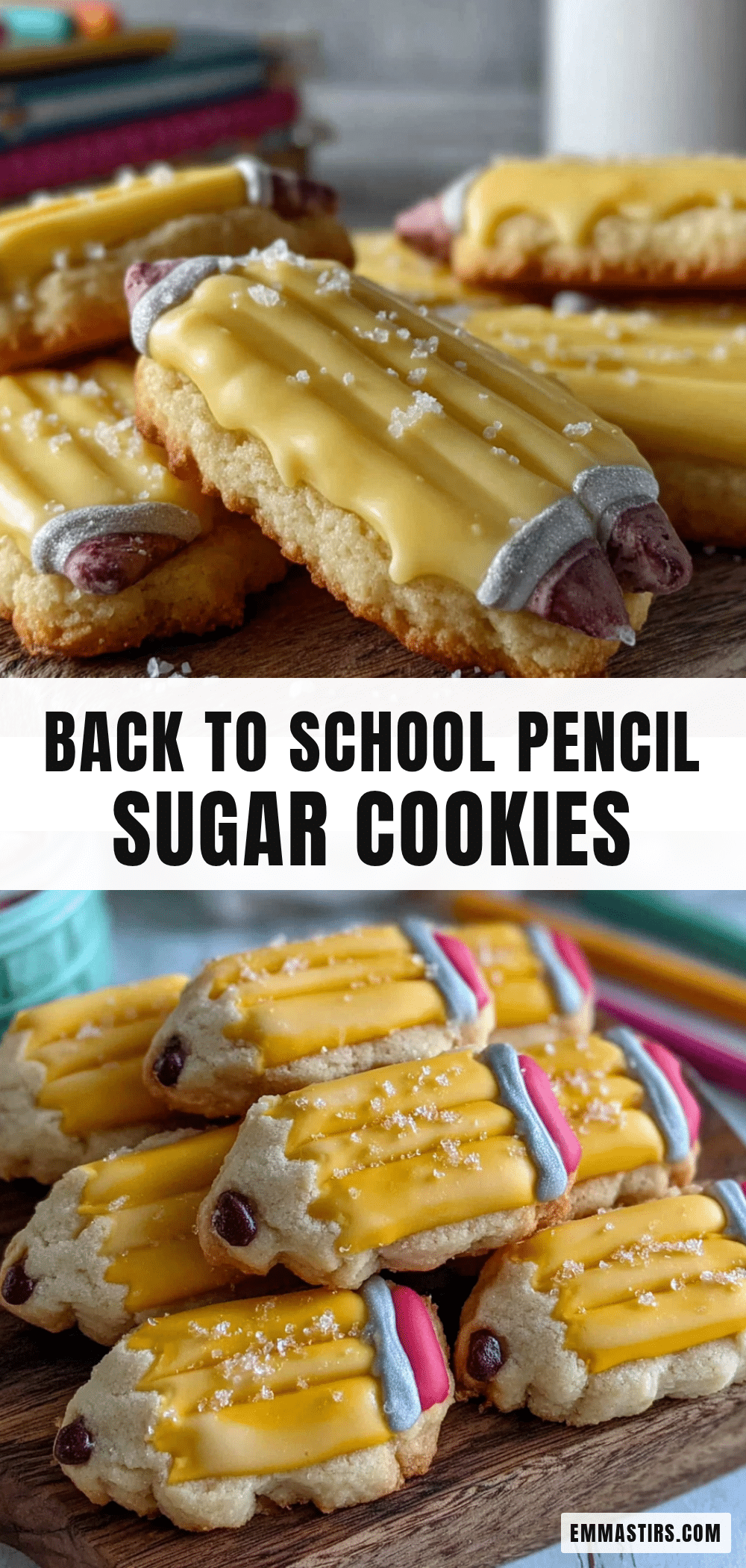 back to school pencil sugar cookies recipe