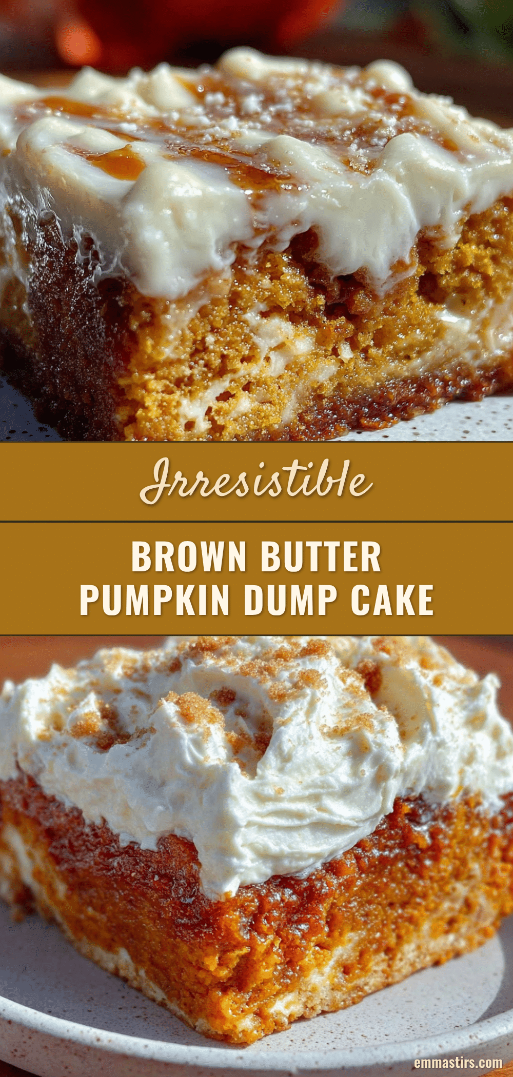 brown butter pumpkin dump cake recipe