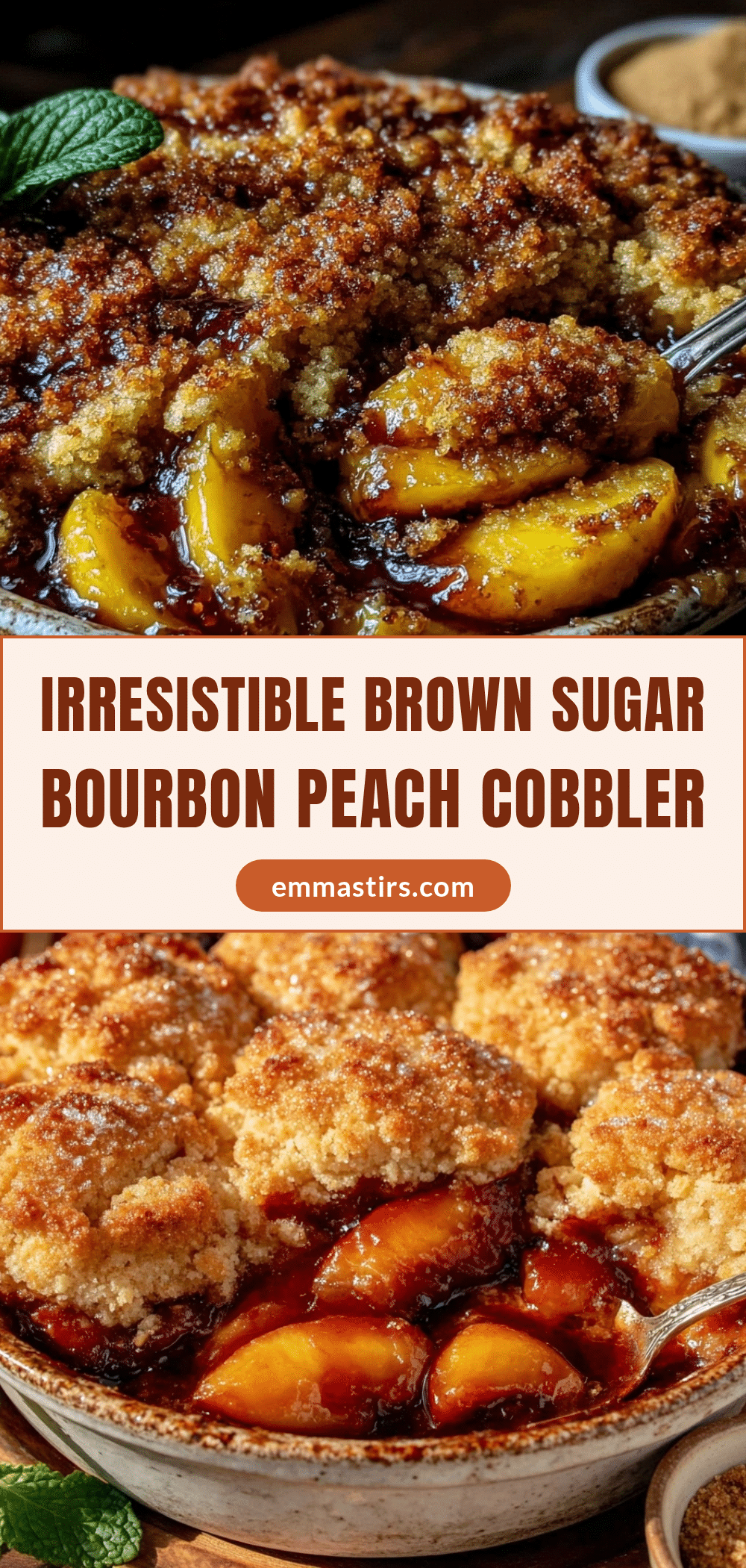brown sugar bourbon peach cobbler recipe