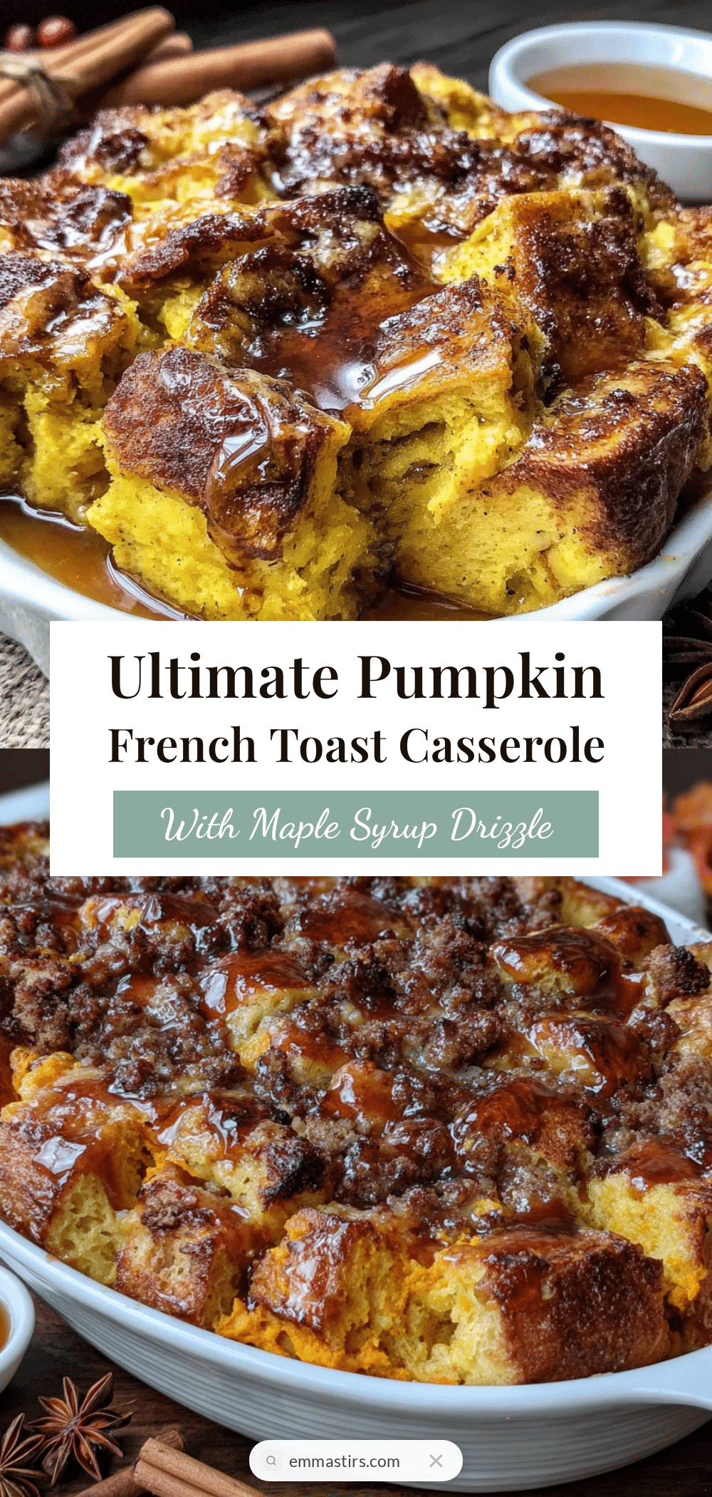 cozy pumpkin french toast casserole bake recipe